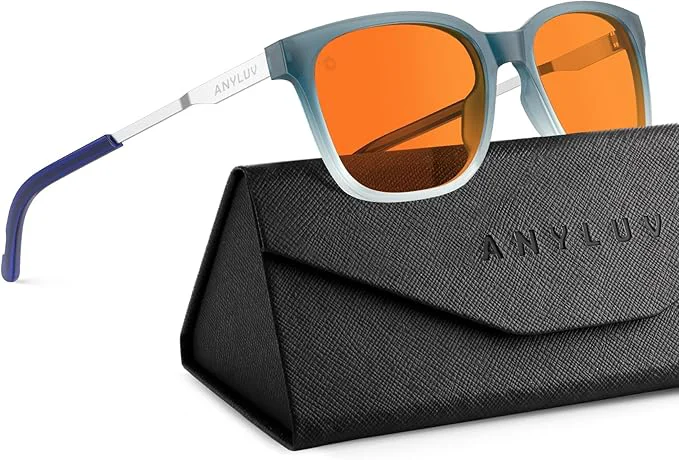 Smart ANYLUV Blue Light Glasses for Men Lightweight Computer Gaming Glasses Enhanced