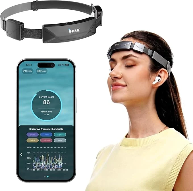 Traditional EEG Neurofeedback Headband for Meditation Brainwave Monitoring -Time World-Class