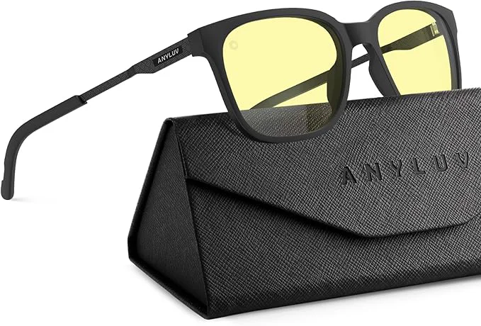 Functional ANYLUV Blue Light Glasses for Men Lightweight Computer Gaming Glasses Elegant