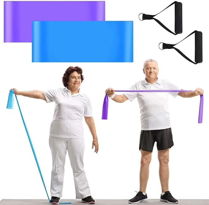 Organic 2 Pcs Resistance Band with Handles Chair Exercise Equipment Lightweight