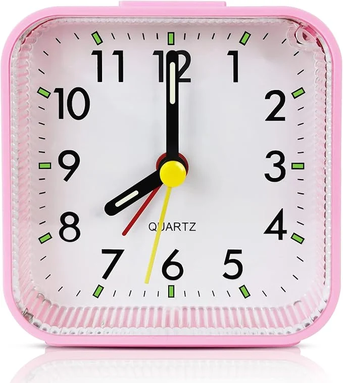 Responsible Lamisola Small Pink Kids Desk Alarm Clock Analog Travel Battery Operated Clock Optimized