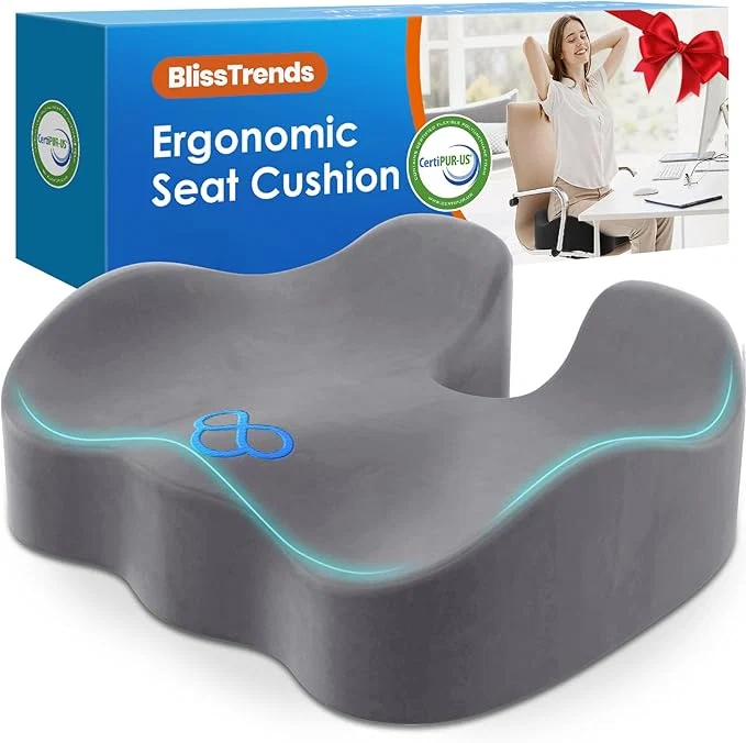 Long-Lasting BlissTrends Seat Cushion Thick Memory Foam Cushions Selected