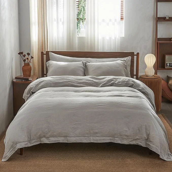Durable Simple Opulence Washed Linen Duvet Cover Specialty