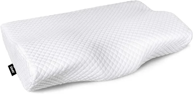 Expertly Made ZAMAT Memory Foam Pillow for Neck Pain Relief Adjustable Orthopedic Ergonomic User-Friendly