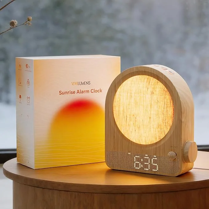 Innovative Vivilumens Gradual Sunrise Alarm Clock White Noise Sound Machine Breathable