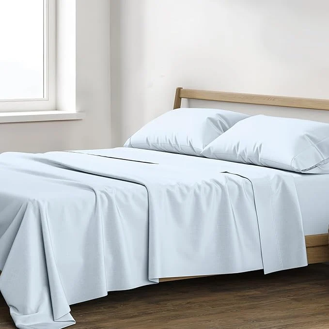 Minimalist XOOX Linen Egyptian Cotton Sheets California King Size Powerful