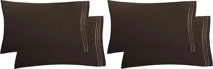 Crafted Elegant Comfort Luxury Ultra-Soft 2-Piece Pillowcase Set 1500 Thread Count Healthy