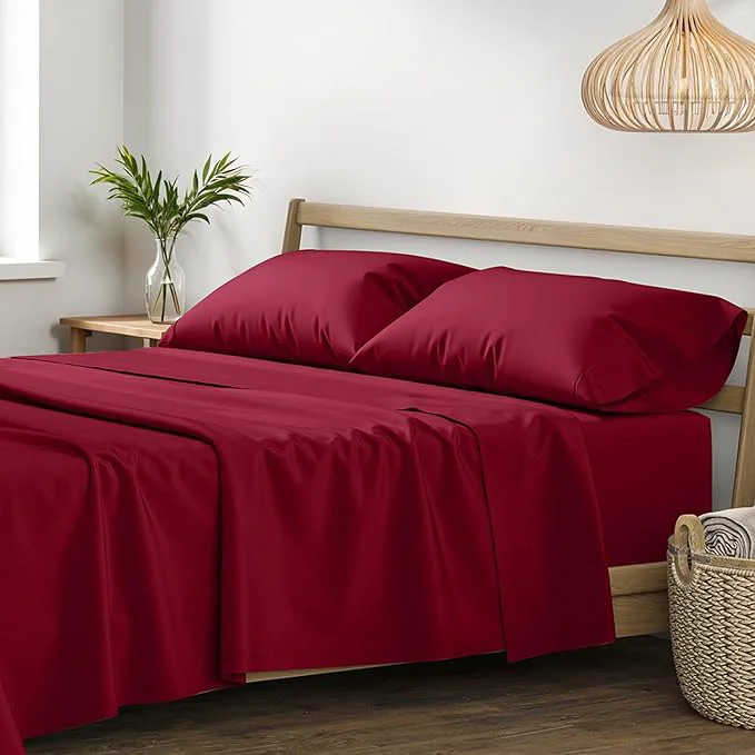 Elite XOOX Linen Egyptian Cotton Sheets California King Size User-Friendly