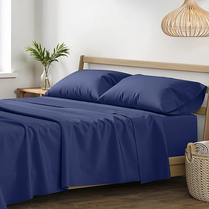 Quality XOOX Linen Egyptian Cotton Sheets King Size Solid