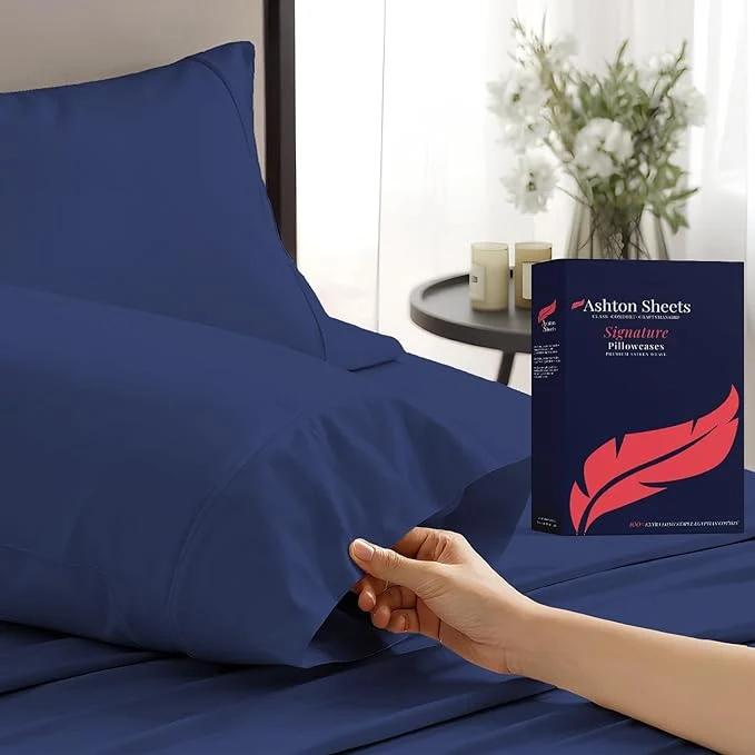 Trusted Egyptian Cotton Pillow Cases King Size Set of 2 Reusable