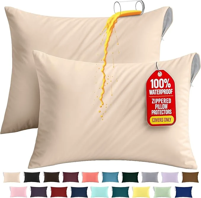 Safe Utopia Bedding Premium Waterproof Pillow Protectors Flexible