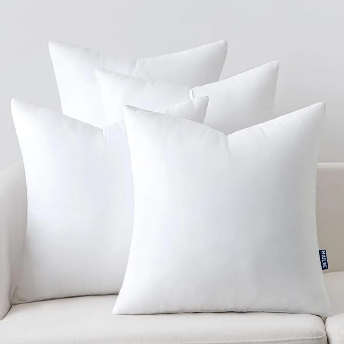 Clean MIULEE 20x20 Inch Throw Pillow Insert Set of 4 Premium Pillow Stuffer Sham Modern