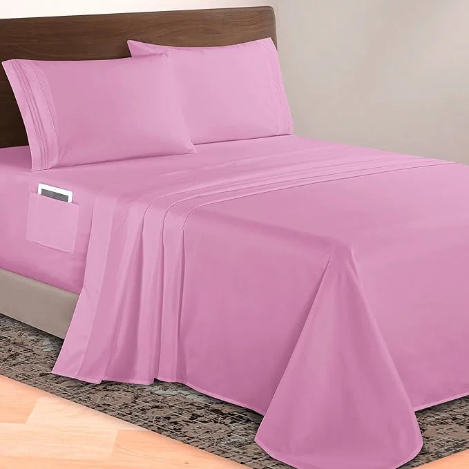 Original Design Elegant Comfort Luxurious 1500 Premium Hotel Quality Microfiber 4-Piece Sheet Soft