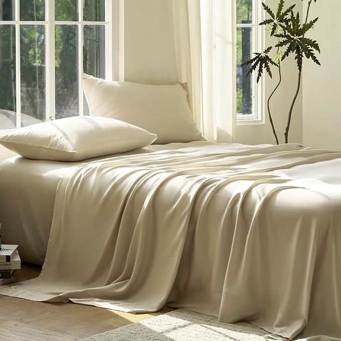 Sophisticated DOZ Sheet Set Viscose derived from Bamboo Organically Grown Buttery Soft Minimalist