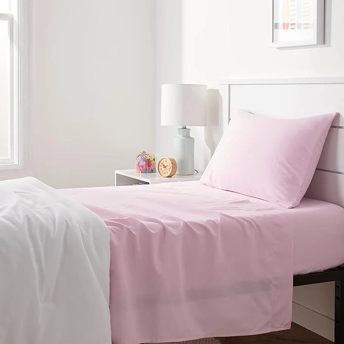 Smart Amazon Basics Kid's Soft Breathable Easy-Wash Microfiber 3-Piece Sheet Set Unique