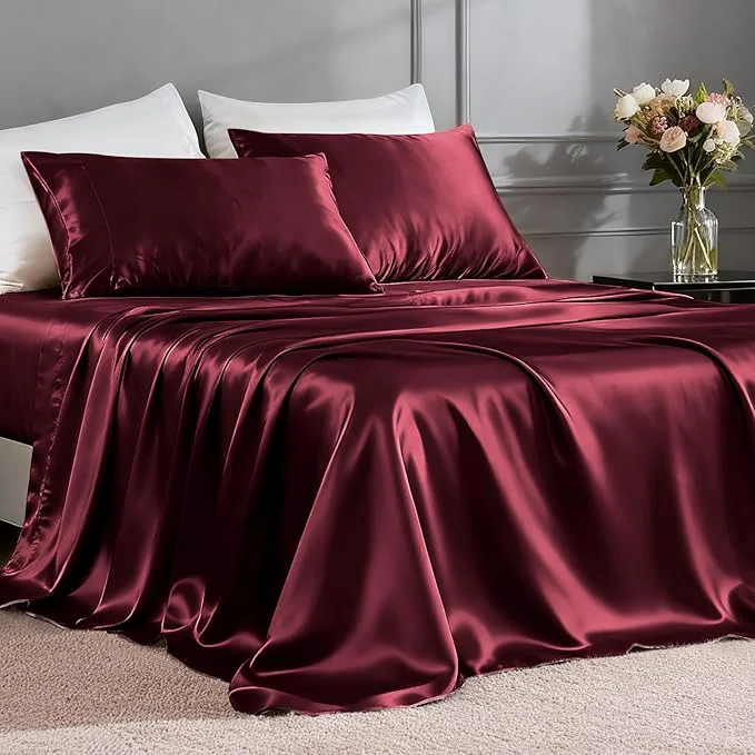High-Quality FreshCulture Satin Sheets King Size Safe