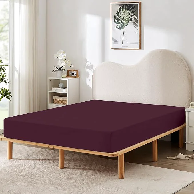 Reusable HBHLFZ Twin XL Fitted Sheet Only Soft Breathable Bottom Sheet Minimalist