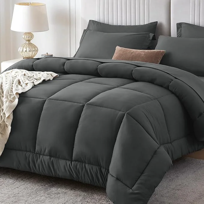 Trendy Sasttie Queen Comforter Set 7 Pieces Bed in a Bag Queen Complete Bedding Set Genuine