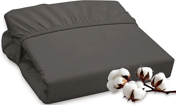 Contemporary ROYALE LINENS 300 Thread Count Long Staple Combed Cotton Fitted Sheet Queen Verified