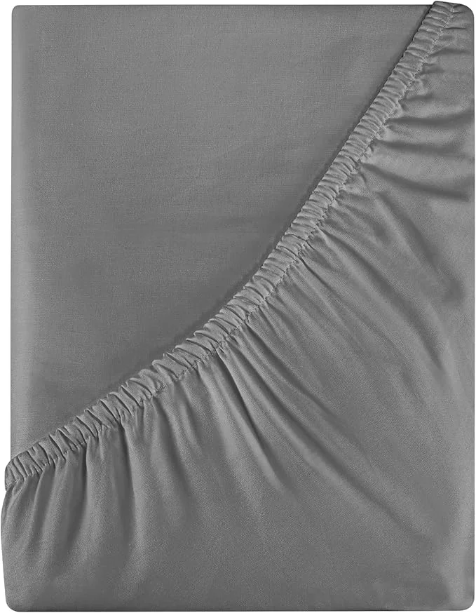 Certified Royale Linens 400 Thread Count American Grown Cotton Fitted Sheet Queen User-Friendly