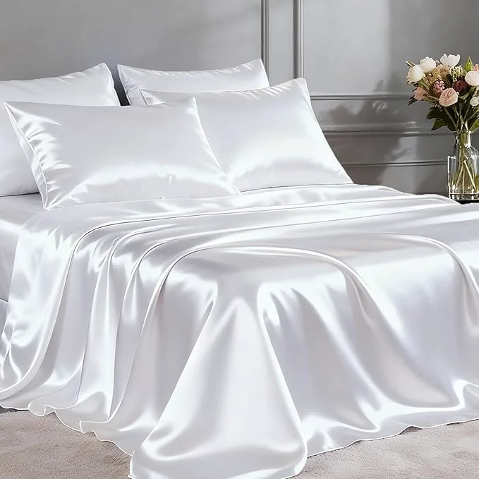 Casual FreshCulture Satin Sheets Twin XL Bed Set Sophisticated