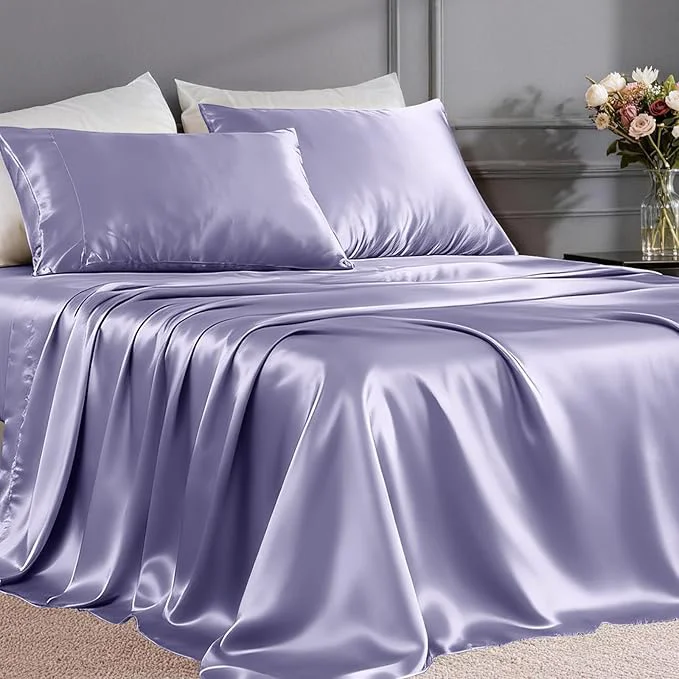 Traditional FreshCulture Satin Sheets California King Quality