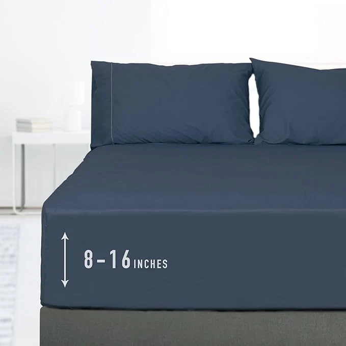 Consistent Sunflower King Fitted Sheet 1-Piece Deep Pocket Fitted Bottom Sheet 16 Casual