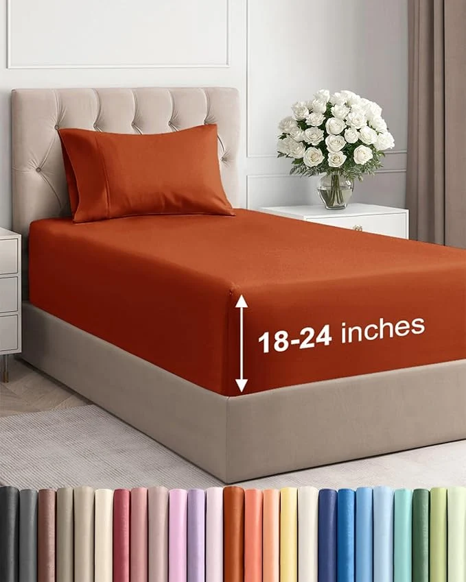 Crafted Extra Deep Twin Sheet Set Optimized