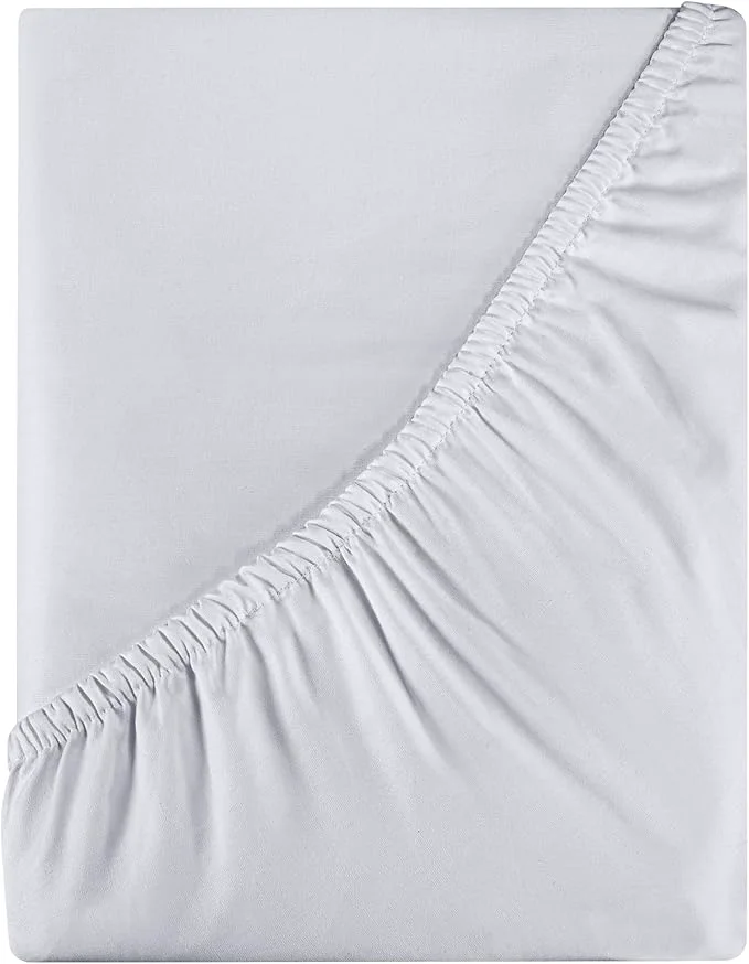 Relaxed Royale Linen 400 Thread Count American Grown Cotton Fitted Sheet Twin Size Excellent