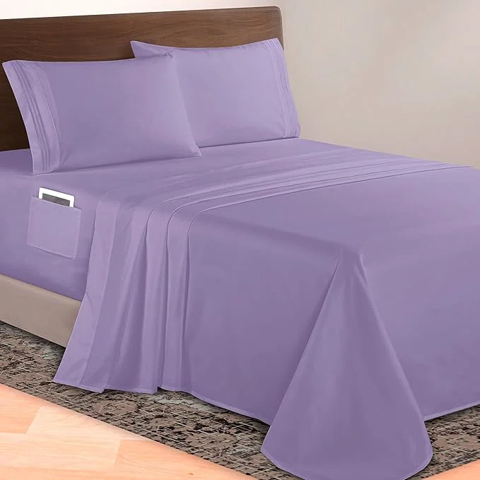 Exclusive Elegant Comfort Luxurious 1500 Premium Hotel Quality Microfiber 4-Piece Sheet Modern
