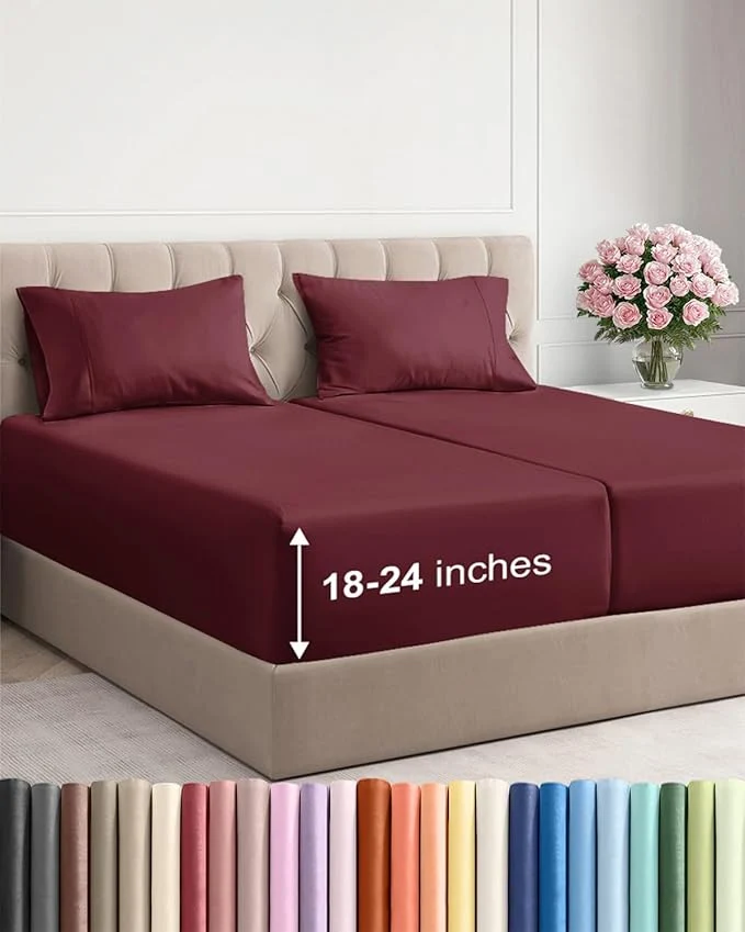 Efficient Extra Deep Split King Sheet Set Reusable