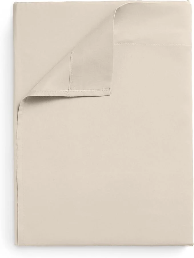 Eco-Friendly Mellanni California King Size Flat Sheet Natural