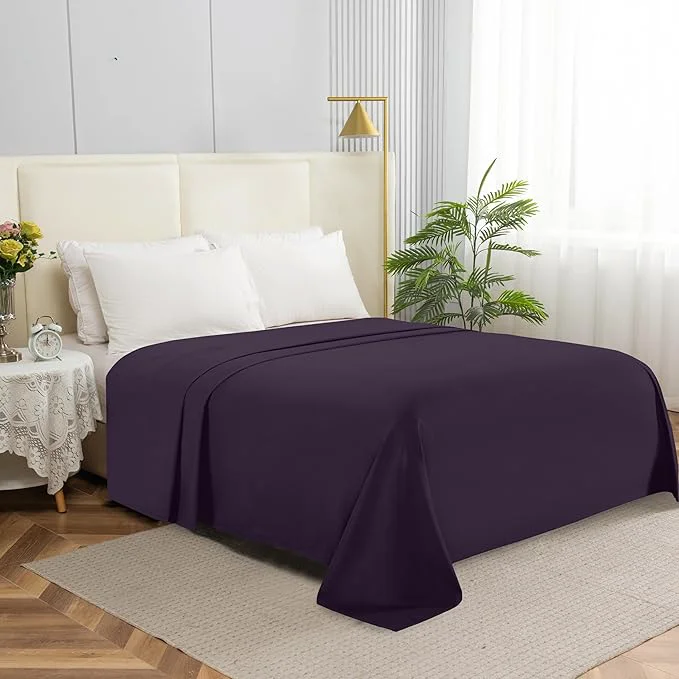 Elegant Comfort Premium Hotel Quality 1-Piece Flat Sheet Luxury Softest 1500