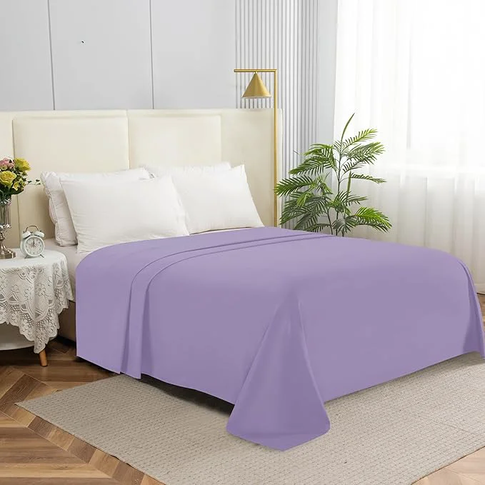 Trendy Elegant Comfort Premium Hotel Quality 1-Piece Flat Sheet Luxury Softest 1500 Consistent