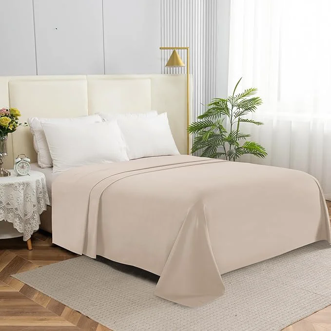 Practical Elegant Comfort Premium Hotel Quality 1-Piece Flat Sheet Luxury Softest 1500 Long-Lasting