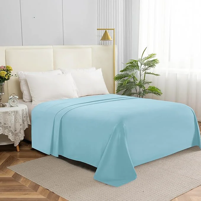 Original Design Elegant Comfort Premium Hotel Quality 1-Piece Flat Sheet Luxury Softest 1500 Pure