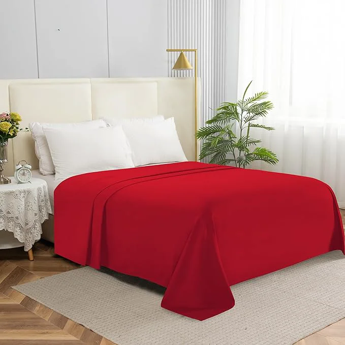 Detailed Elegant Comfort Premium Hotel Quality 1-Piece Flat Sheet Luxury Softest 1500 High-Performance
