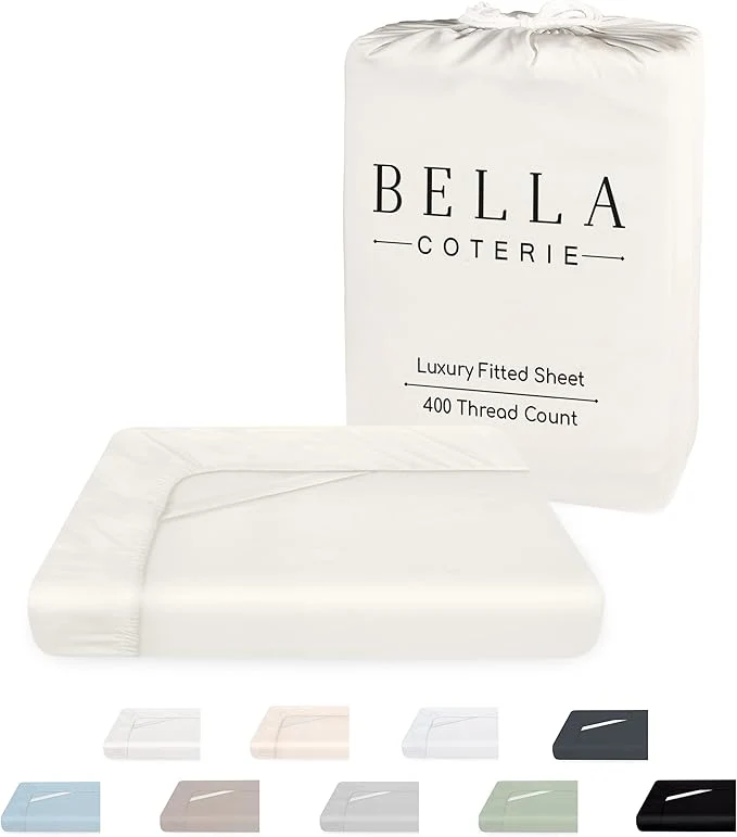 Sustainable Bella Coterie King Size Fitted Sheet Only Luxury Bamboo Viscose Refined