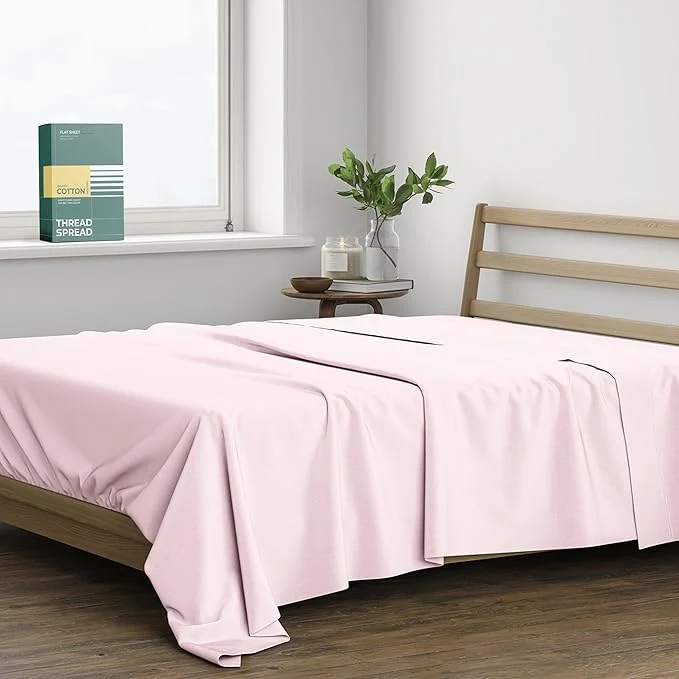 Trusted THREAD SPREAD Organic Cotton Percale Flat Sheet Full Size Quality