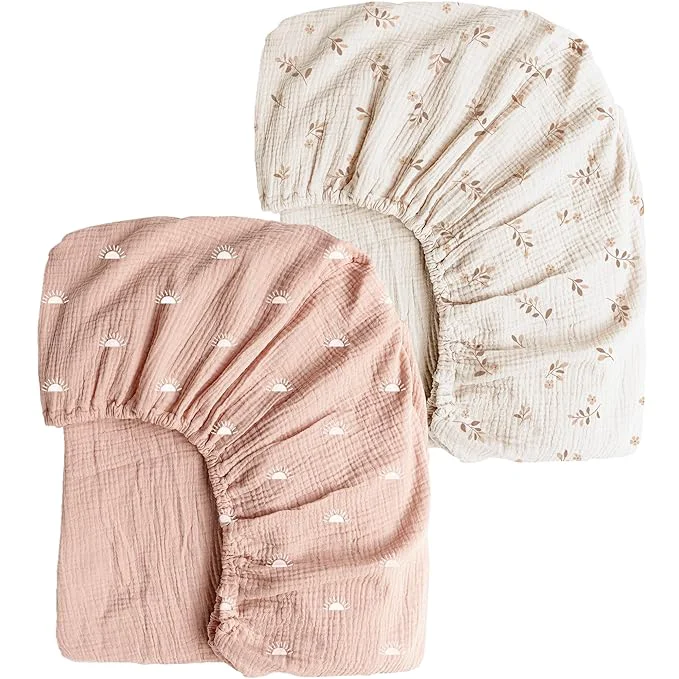 Reusable Konssy Muslin Crib Sheets for Girl Boy Artisan