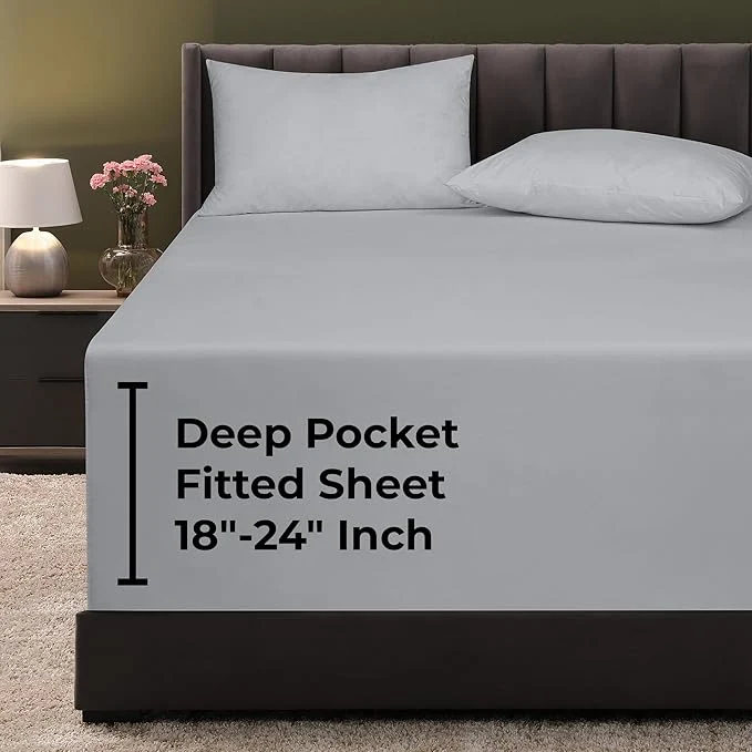Quality Royale Linens Extra Deep Pocket Twin Fitted Sheet Only Organic