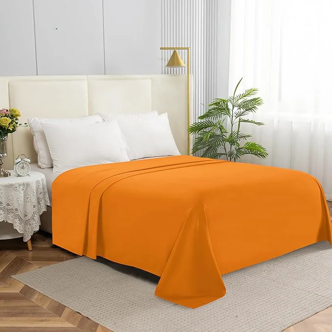 Recyclable Elegant Comfort Premium Hotel Quality 1-Piece Flat Sheet Luxury Softest 1500 Smooth