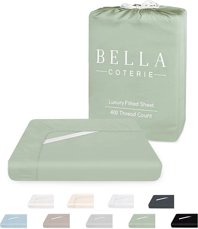Convenient Bella Coterie Luxury Bamboo Viscose California King Size Fitted Sheet Only Practical