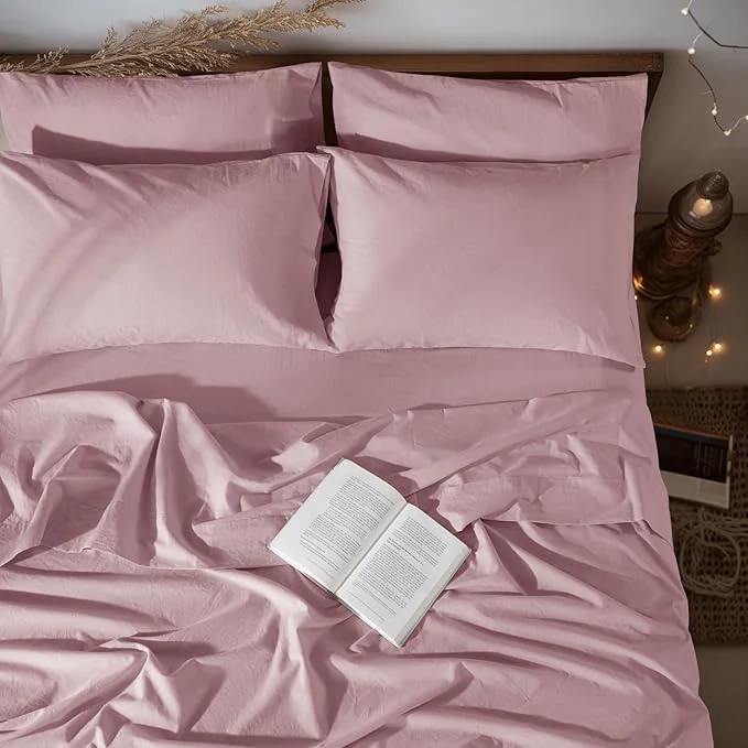 Verified LBRO2M Pure Linen Sheet Set Deep Pocket Up to 16 Bed Sheets Sets Powerful