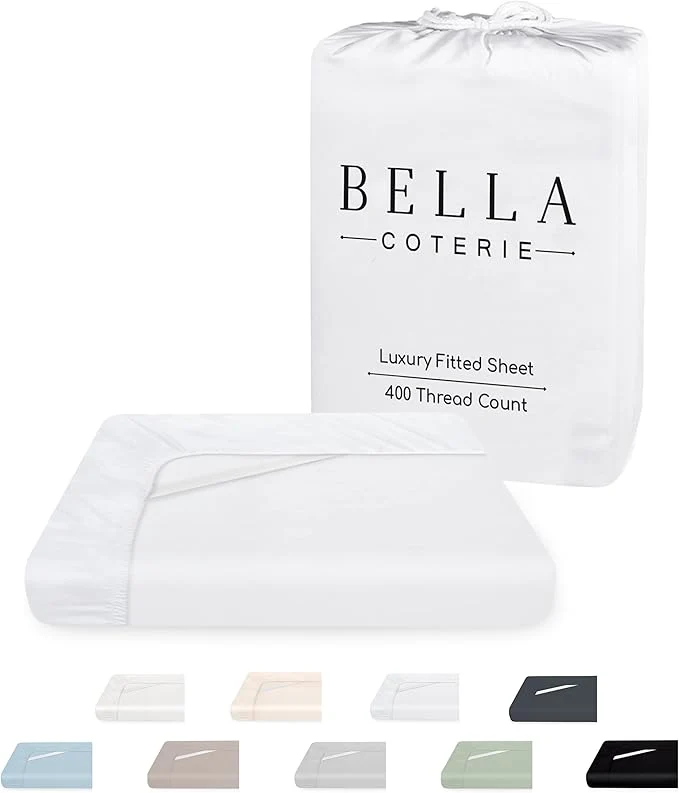 Authentic Bella Coterie Luxury Bamboo Viscose Cal King Size Fitted Sheet Only Verified