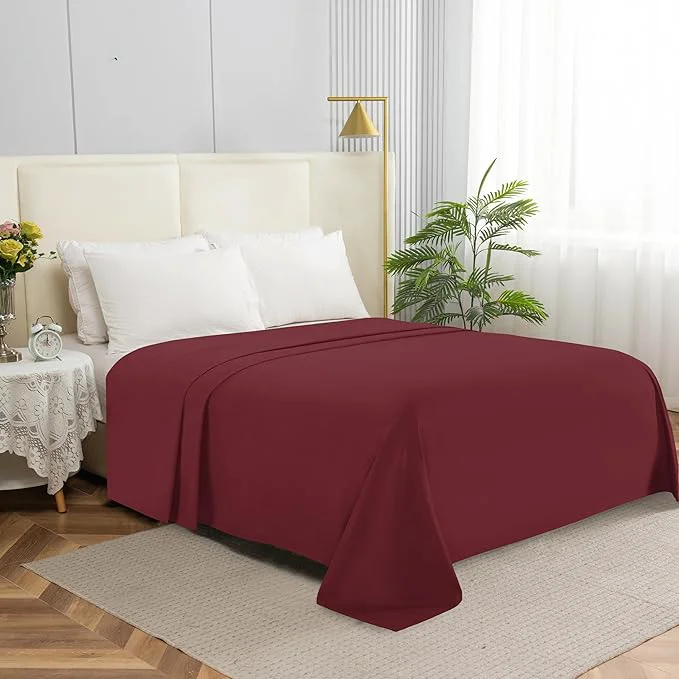 Contemporary Elegant Comfort Premium Hotel Quality 1-Piece Flat Sheet Luxury Softest 1500