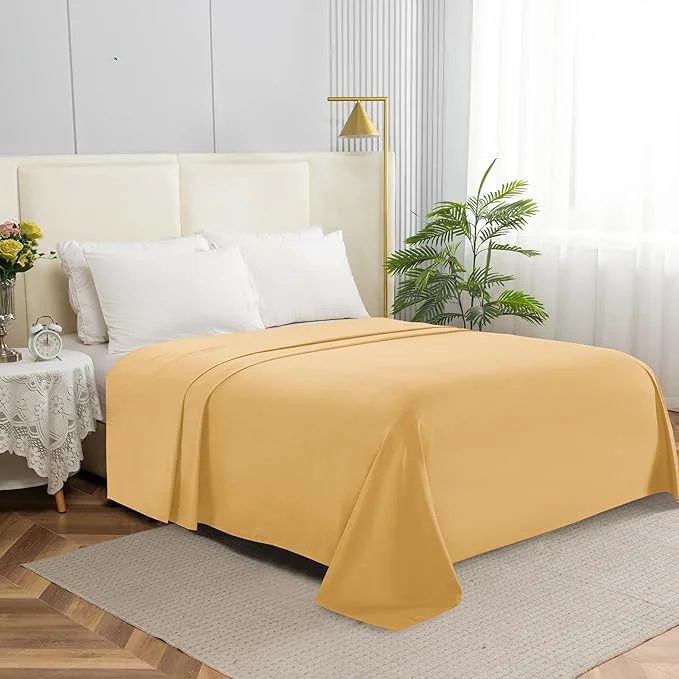 Clean Elegant Comfort Premium Hotel Quality 1-Piece Flat Sheet Luxury Softest 1500 Artisan