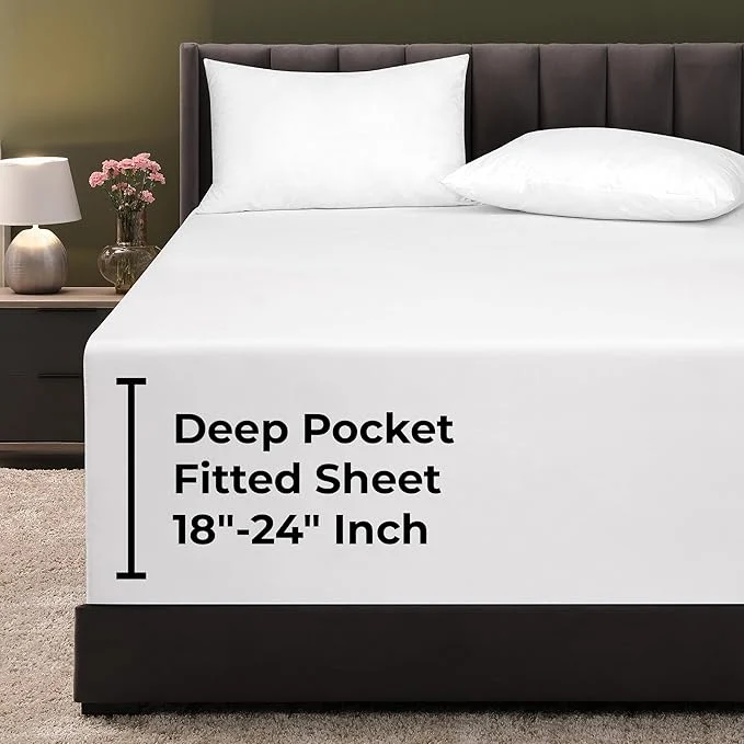 Next-Generation Royale Linens Extra Deep Pocket Queen Fitted Sheet Only Elite