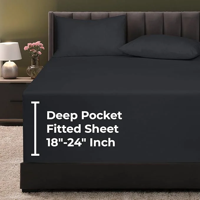 Environmentally Friendly Royale Linens Extra Deep Pocket Queen Fitted Sheet Only Elite