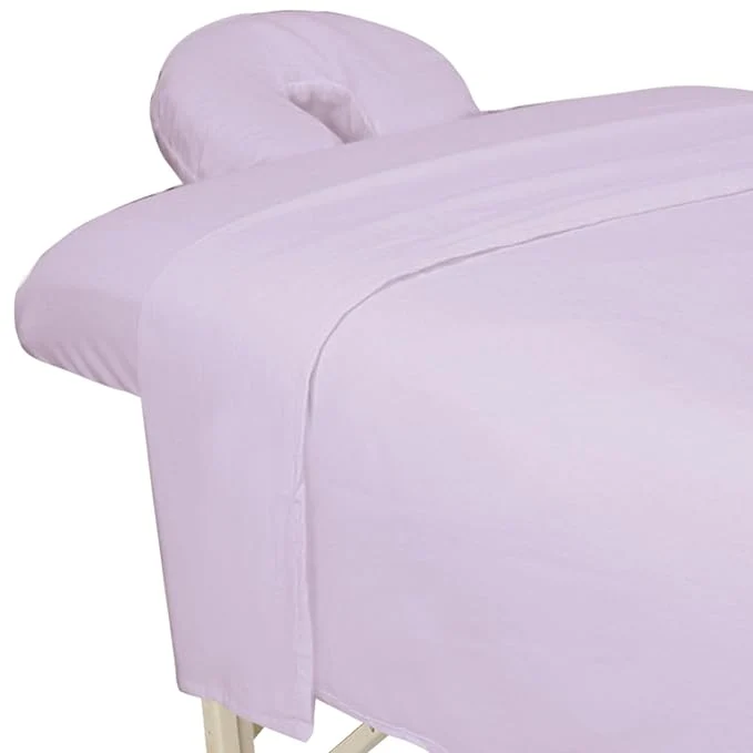 Classic ForPro Premium Flannel 3-Piece Massage Sheet Set English Rose Soft